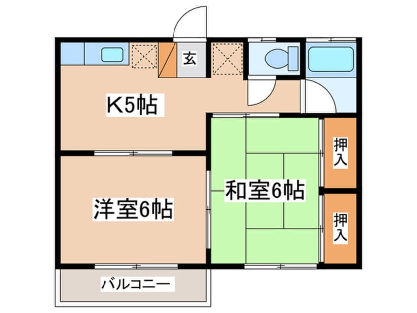 間取図 コーポラス山口