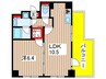 アリュージュ両国(1501) 1LDKの間取り