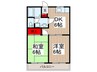ピュアセゾンＡ棟 2DKの間取り