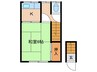 井出荘 1Kの間取り