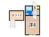 プラザ　ドゥ　セリ－ズ 1Kの間取り