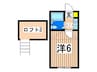 プラザ　ドゥ　セリ－ズ 1Kの間取り