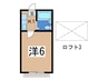 プラザ　ドゥ　セリ－ズ 1Kの間取り