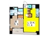 コ－トラクリア日本橋 1LDKの間取り