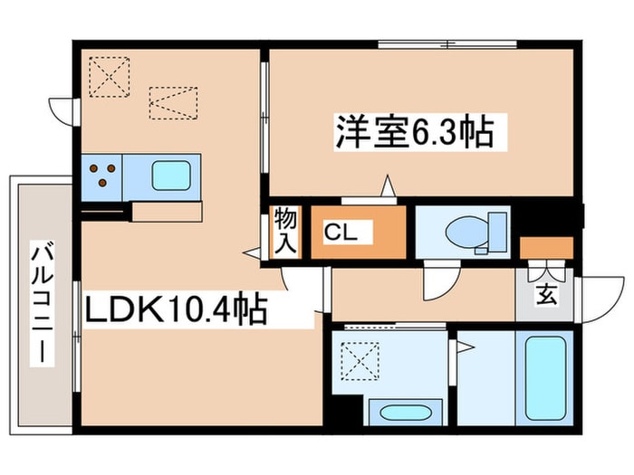 間取り図 ﾉｰｽﾊﾟｰｼﾓﾝ