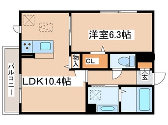 間取図 ﾉｰｽﾊﾟｰｼﾓﾝ