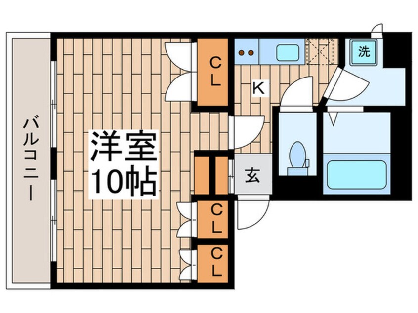 間取図 クロ－バ－大森(2号)