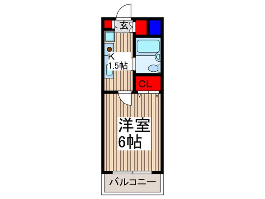 間取図 第３ホソブチハイツ