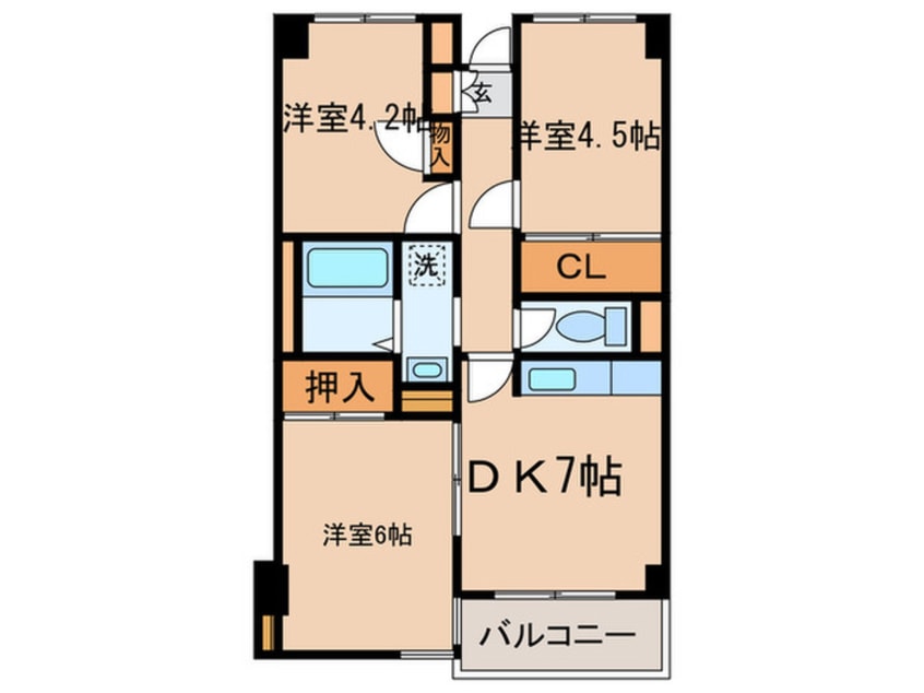 間取図 プレスティージ府中