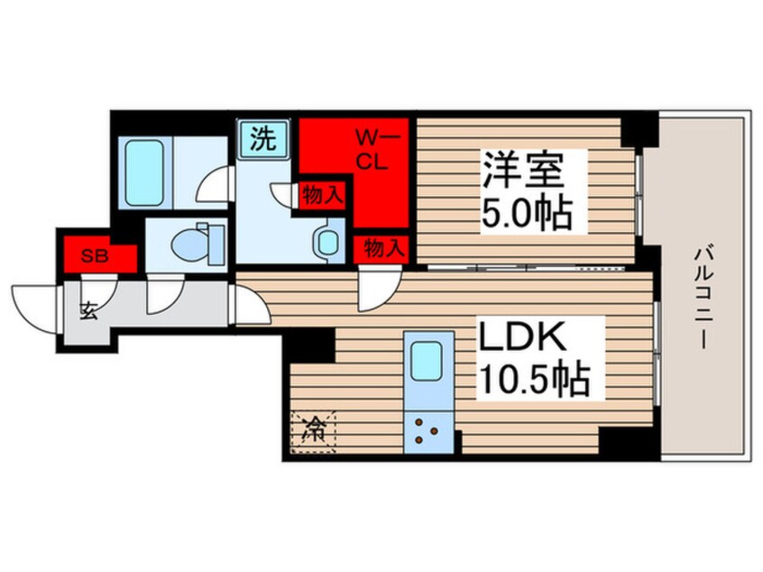 間取図 ｻﾞ･ﾊﾟｰｸﾜﾝｽﾞ門前仲町(1006)