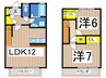 ＰＥＴ　ＰＡＬ　Ｂ 2LDKの間取り