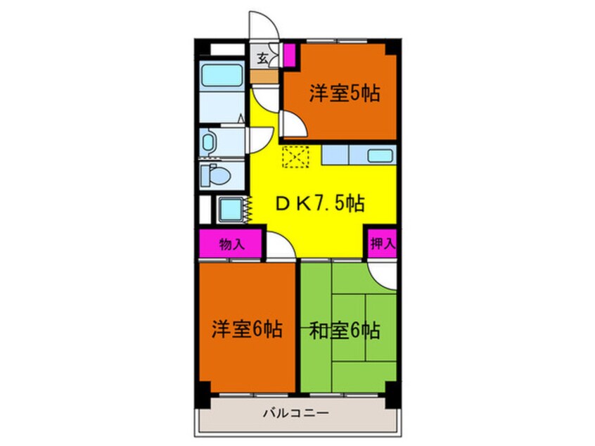 間取図 第二コーポマルイチ