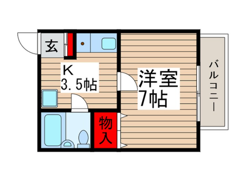 間取図 サンモ－ル松戸