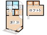 パレス相模大野 1Kの間取り