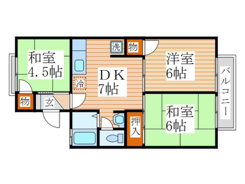 間取図 ハイツジュピタ－