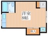 木村コ－ポ 1Rの間取り