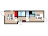 グローリア北千住 1DKの間取り