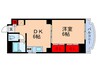 サクラハイツ 1DKの間取り