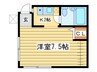 コーポ小山 1Kの間取り