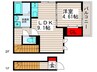 リビエラⅡ 1LDKの間取り
