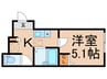 バーミープレイス東伏見 1Kの間取り