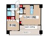 ﾌﾟﾗｳﾄﾞﾌﾗｯﾄ亀戸ｽﾃｰｼｮﾝﾌﾟﾚｲｽ 1LDKの間取り