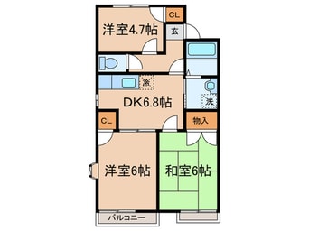 間取図 ハイツ富士Ａ棟