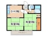 ベルハイム 2DKの間取り