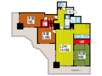 間取図 スカイフロントタワ－川口(2502)