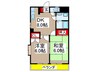 中村ビル 2DKの間取り