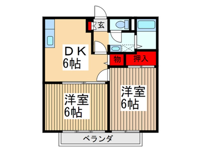 間取図 ベルメゾンＩＴＯ－Ｂ棟