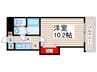 モンフレール清伸 1Kの間取り