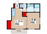 サンタフェ 1LDKの間取り