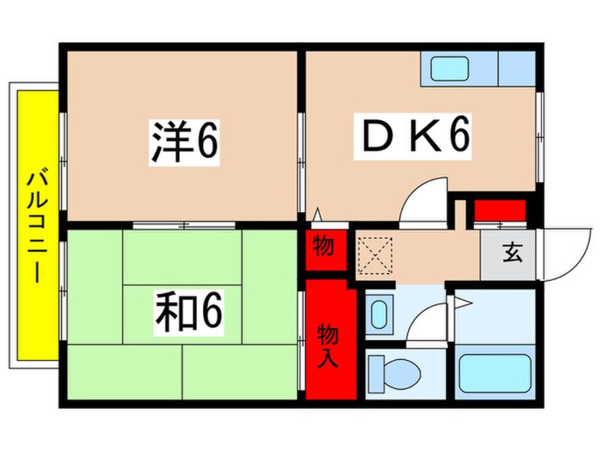 間取図 デイアコ－ト大蔵