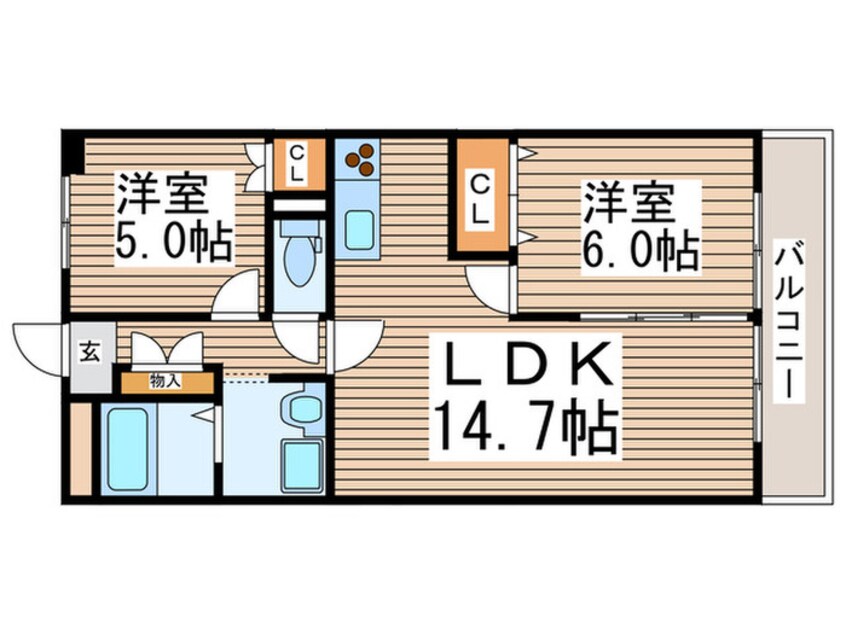 間取図 エトワ－ル山崎