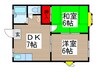ハイツＦ 2DKの間取り