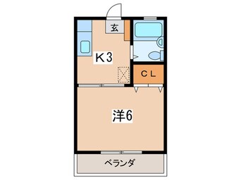 間取図 ヤマフジハイツ・D