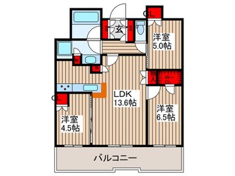 間取図 サウスゲートタワー川口（2511）