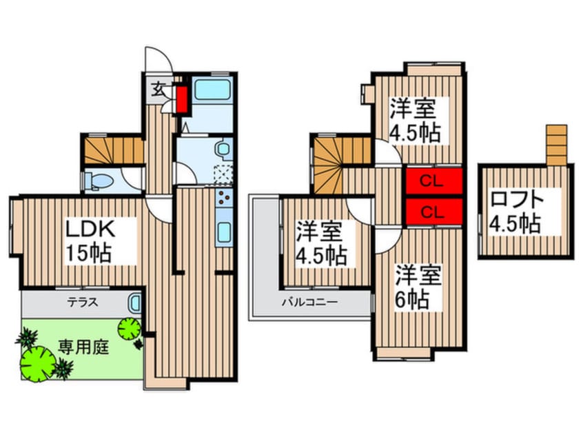 間取図 横須賀１丁目貸家