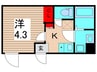 RESIBA　AYASE 1Kの間取り