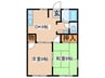 コ－ポ宮田Ｄ 2DKの間取り