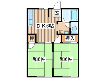 間取図 コ－ポ宮田Ｄ