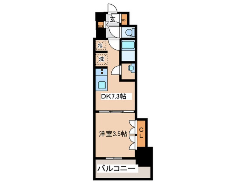 間取図 クレストコート渋谷笹塚