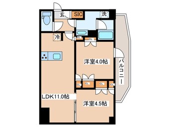 間取図 クレストコート渋谷笹塚