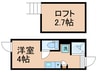 ククリ・ザ・レジデンス池袋 1Rの間取り