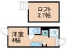 ククリ・ザ・レジデンス池袋 1Rの間取り