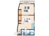 田園コーポ 1LDKの間取り
