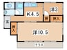 小嶋貸家９ 2Kの間取り