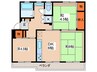 田園青葉台住宅団地5号棟(105) 3DKの間取り