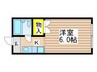 コーポ二葉２号Ａ棟 1Kの間取り